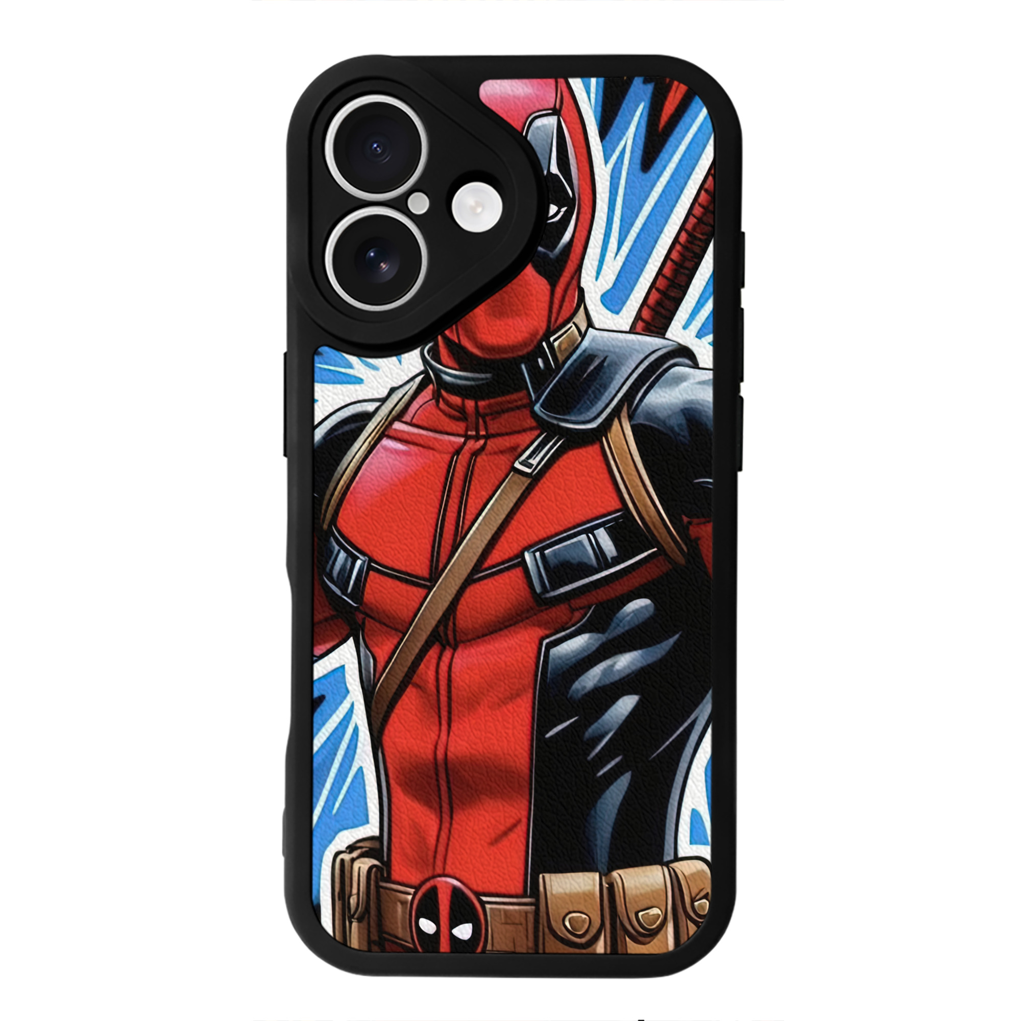 （画像用） Deadpool デッドプール 【iPhone 16シリーズ対応】シリコンスマホケース（レザー調） 材質：シリコン